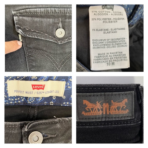 Levi’s women’s black washed jeans Sz 10M waist 30” inseam 30” - Picture 8 of 8